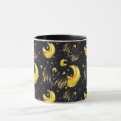 Mystical Moon and Bat Pattern Mug Mok (Midden)