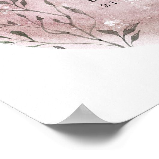 mystical moon blush roze Baby Birth Poster (Hoek)