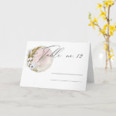 mystical moon blush roze bruiloft Place Card Kaart (Gele Bloem)
