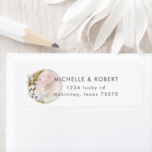 mystical moon bohemian roze Return Address Label (Insitu)