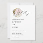 mystical moon bohemian roze Weddenschap Uitnodigin Kaart (Voorkant)