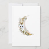 mystical moon bohemian roze Weddenschap Uitnodigin Kaart (Achterkant)