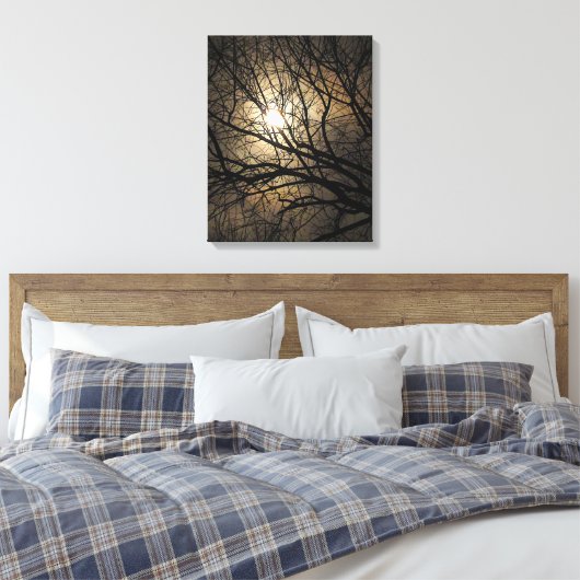 Mystical Moon Canvas Afdruk (Insitu (Slaapkamer))