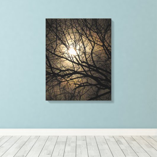 Mystical Moon Canvas Afdruk (Insitu (Houten vloer))