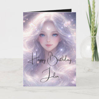 Mystical Moon Child Elegant Birthday Kaart