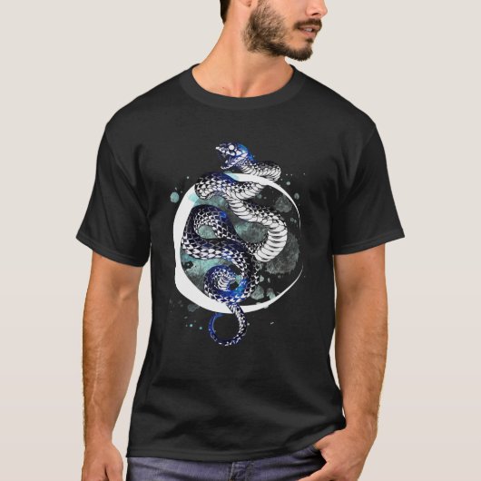 Mystical Moon Crystals Snake Moon Phases Crystals T-shirt (Voorkant)