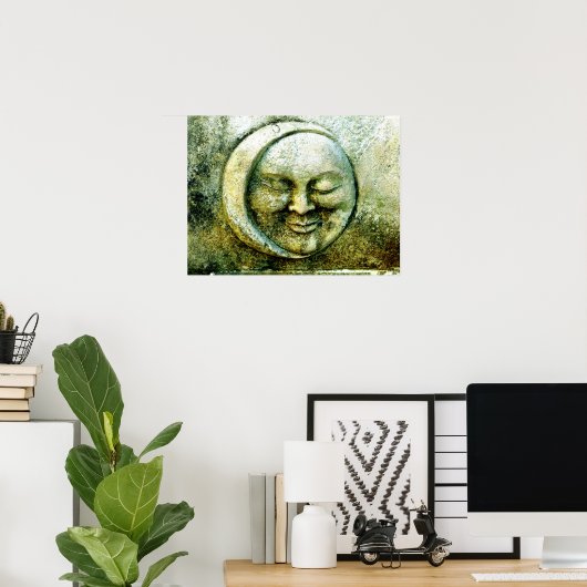 Mystical Moon Decoupage Poster (Thuiskantoor)