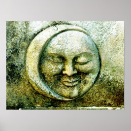 Mystical Moon Decoupage Poster