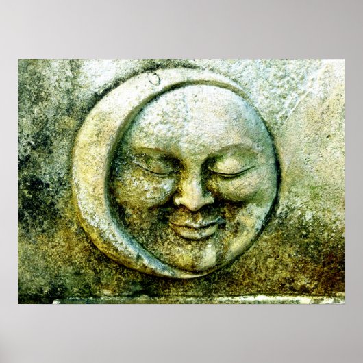 Mystical Moon Decoupage Poster (Voorkant)