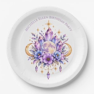 Mystical Moon en Kristallen Verjaardagsfeest Papieren Bordje
