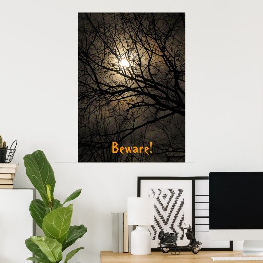Mystical Moon Halloween Poster (Thuiskantoor)