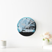 Mystical Moon met Rabbit Silhouette Ronde Klok (Huis)