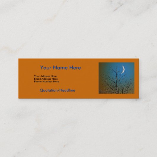 Mystical Moon Profile Card Mini Visitekaartje (Voorkant)