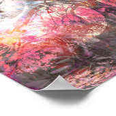 Mystical Moon Tree Fantastisch landschap Poster (Hoek)