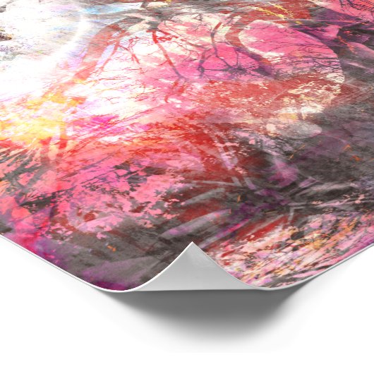 Mystical Moon Tree Fantasy Landscape Art Print (Hoek)