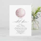 mystical moon virtual baby shower Invitation (Staand voorkant)
