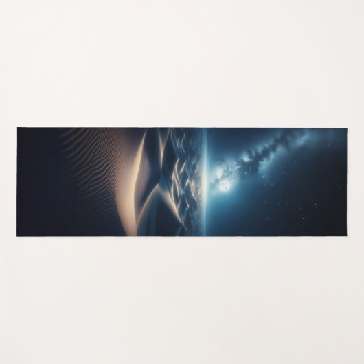 Mystical Moonlit Desert - Fantasy Night Sky Yogamat (Voorkant (horizontaal))