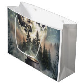 Mystical Moonlit Forest Cauldron -Witchy Magic Art Groot Cadeauzakje (Voorkant Gekanteld)