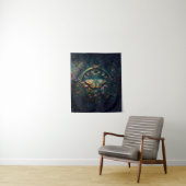 Mystical Moth and Moon Phases Portal Art Wandkleed (In situ)