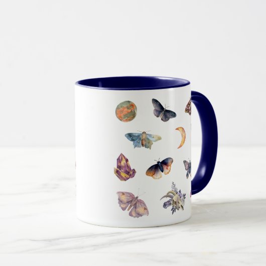 Mystical Moth Crystal Coffee Mug Mok (Voorkant rechts)