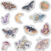 Mystical Moth Crystal Stickers Set (Voorkant)