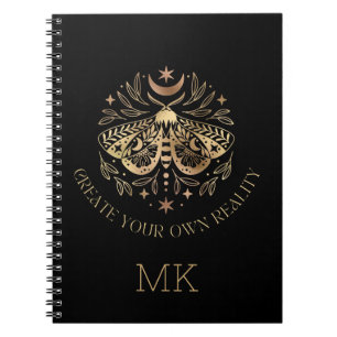 Mystical Moth Golden Butterfly Notitieboek