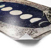 Mystical  Moth Moon Phases Art Print Foto Afdruk (Hoek)