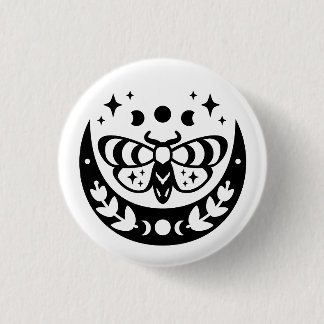 Mystical Moth Ronde Button 3,2 Cm