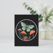 Mystical Moth with Mushrooms and Snail Briefkaart (Staand voorkant)