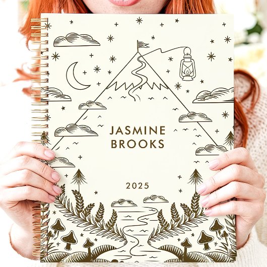 Mystical Mountain Journey 2025 Aangepaste naam Planner