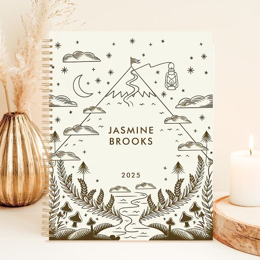 Mystical Mountain Journey 2025 Aangepaste naam Planner