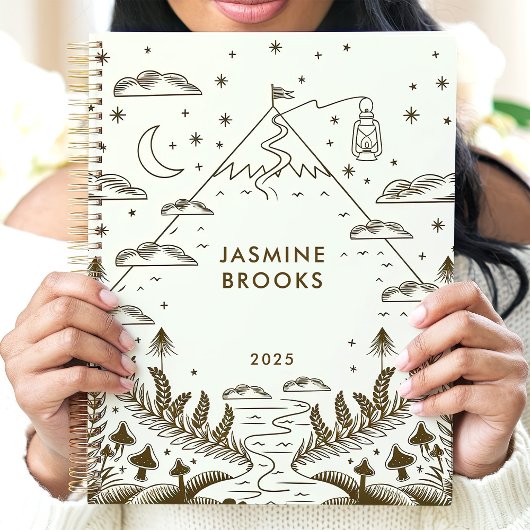 Mystical Mountain Journey 2025 Aangepaste naam Planner