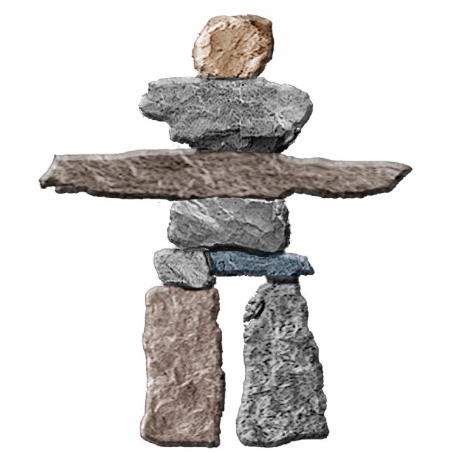 Mystical Native American Inukshuk Sculpted Magnet Fotobeeldje Magneet (Voorkant)