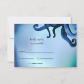 Mystical Ocean Octopus Wedding rsvp Kaart (Voorkant)