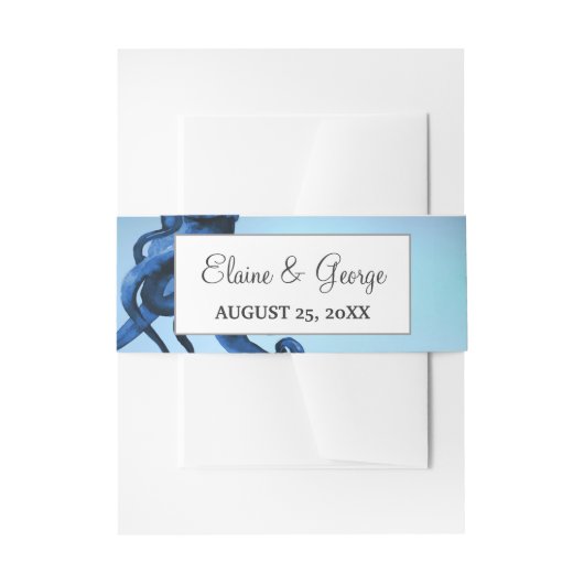 Mystical Ocean Octopus Wedding Uitnodigingen Wikkel (Voorkant Voorbeeld)