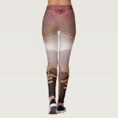 Mystical Ombre Black Space Galaxy Jupiter Sparkles Leggings (Achterkant)