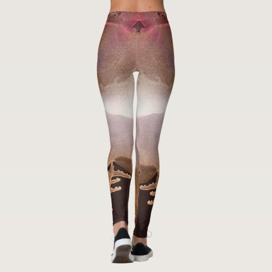 Mystical Ombre Black Space Galaxy Jupiter Sparkles Leggings (Achterkant)