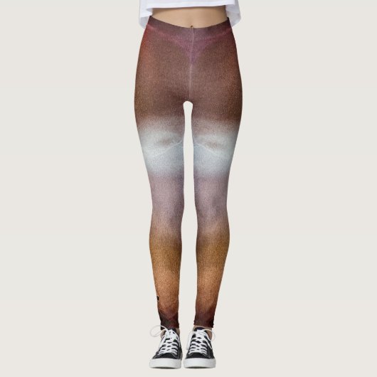 Mystical Ombre Black Space Galaxy Jupiter Sparkles Leggings (Voorkant)