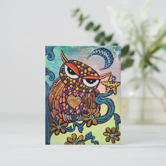 Mystical Owl Briefkaart (Staand voorkant)