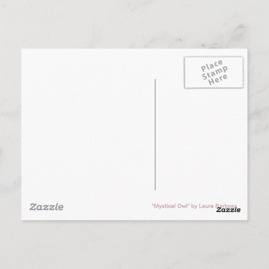 Mystical Owl Briefkaart (Achterkant)