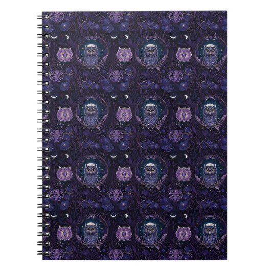 Mystical Owl Forest Notebook Cover Notitieboek (Voorkant)