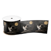 Mystical Owl Silver en Gold Sparkle Moon Satijnen Lint (Spoel)