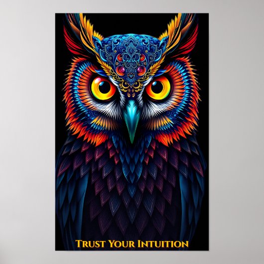 🦉 Mystical Owl Spirit -Sacred Wisdom & Protection Poster (Voorkant)