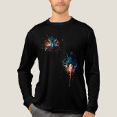🦉 Mystical Owl Splatter Art - Dark Fantasy Tri-Blend Shirt (Voorkant volledig)