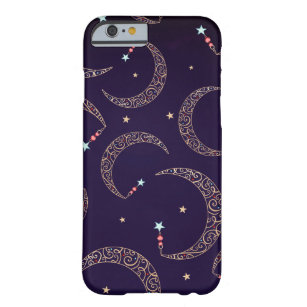 Mystical Paars Gold Filigree Moon Celestial Barely There iPhone 6 Hoesje