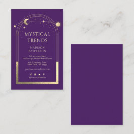 Mystical Paars Gold Sun-astronomische ruimte Visitekaartje