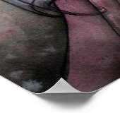 Mystical Paars roze, zachte draak Poster afdrukken (Hoek)