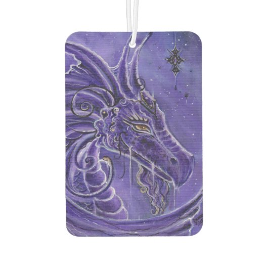 Mystical paarse dragon air freshener van Renee Luchtverfrisser (Achterkant)