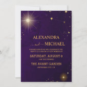 Mystical Paarse Sun Moon Wedding Kaart (Voorkant)