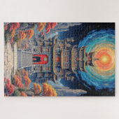 Mystical Pagoda Temple Under Celestial Sky Legpuzzel (Horizontaal)